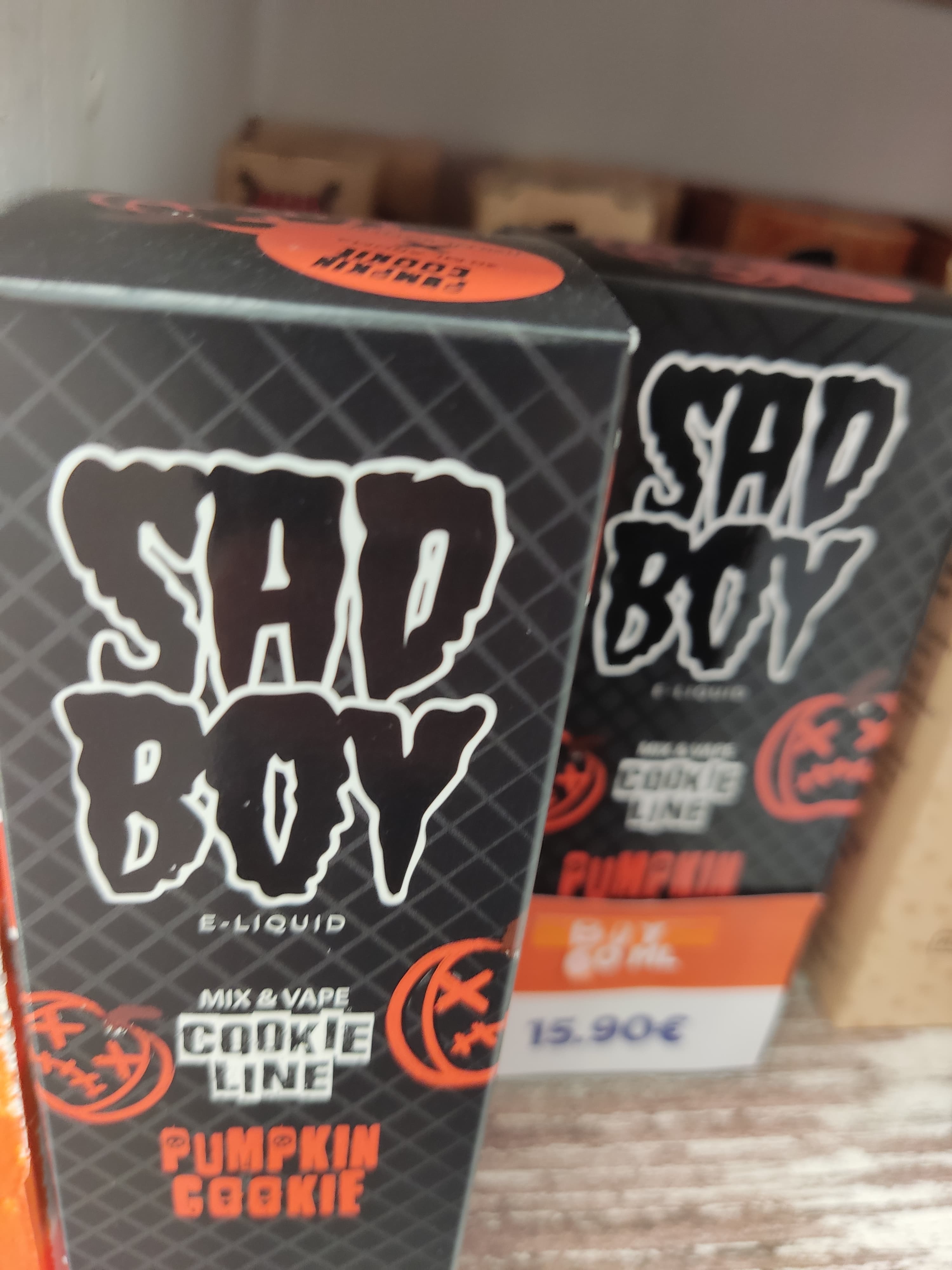 Sad boy pumpkin cookie